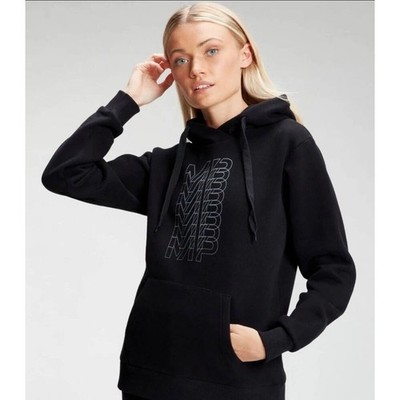 My Protein Repeat Logo Hoodie Black Women  Size XS BRAND NEW 