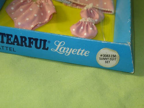 VINTAGE #3083 Mattel 1966 CHEERFUL TEARFUL Baby Doll SUNNY SUIT SET Layette NRFB - Picture 3 of 3