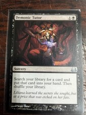 MTG Demonic Tutor Duel Decks: Divine vs. Demonic 2009 Rare Black Sorcery LP