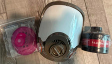 Full Face Gas Mask Painting Spraying Respirator w/Filters