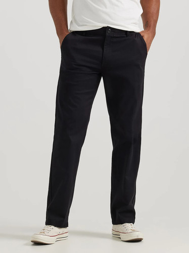 Lee Herren schwarz Extreme Motion MVP gerade spitz zulaufende Hose Stretch Größe 38 x 32 neu mit Etikett