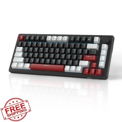 MageGee STAR75 keyboard, White Black, Yellow Switch