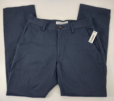 Amazon Essentials Straight Fit Pants Men's Size 28 W x 28 L Navy Flat Front NWT