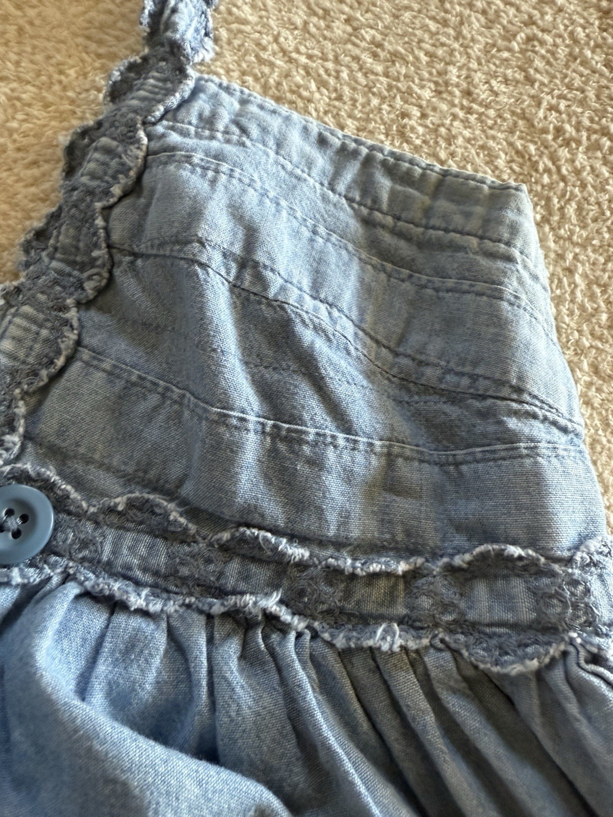 Moda International Ringlet Chambray Scalloped Sex… - image 5