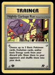 Nightly Garbage Run (Rocket's Secret Machine) 1st Edition 77/82 Team Rocket Uncommon Trainer