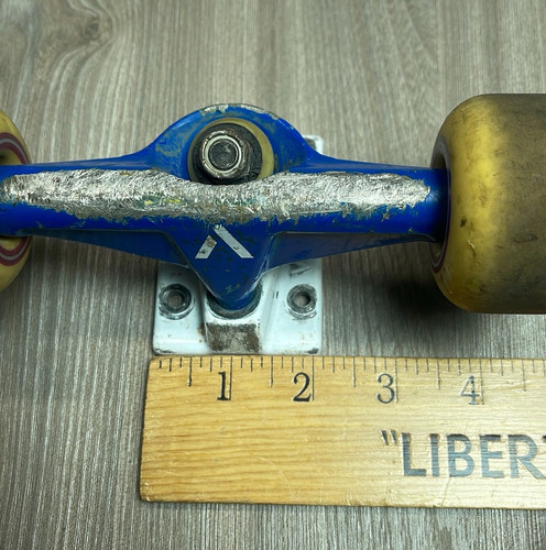 Camiones de monopatín Venture vintage azul blanco con ruedas - Imagen 10 de 11