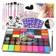 42 Color Face Painting Kit for Kids  42 Colors With Professional Brush Set