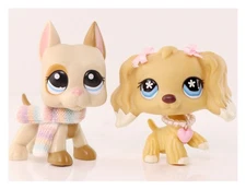 Great Dane LPS Dog Toy Cocker Spaniel Playset Figure for Kid Mini Dollhouse Gift