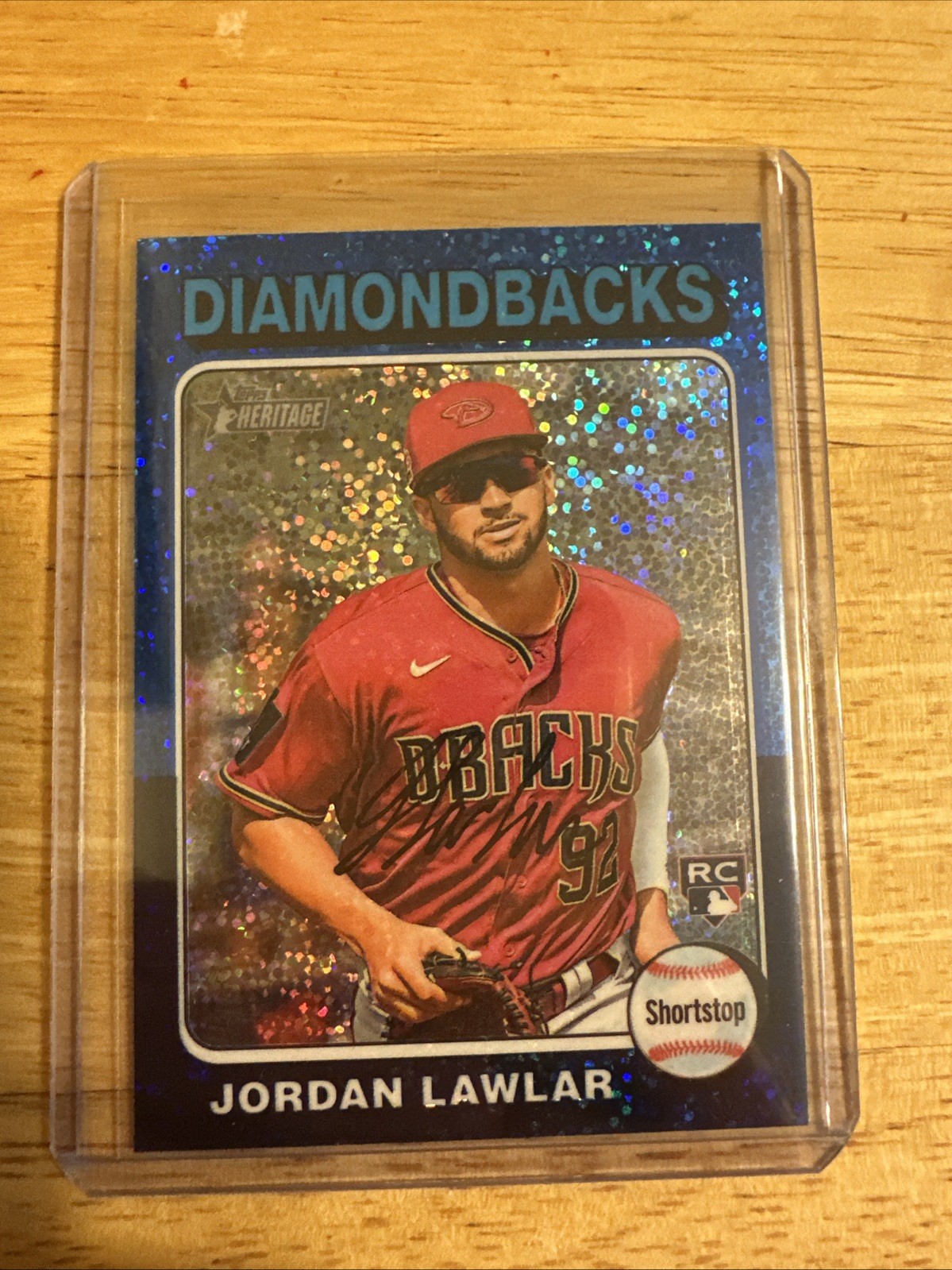 2024 Topps Heritage - Jordan Lawlar #429 Chrome Blue Sparkle Refractor (RC)