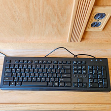 HP Wired USB Standard Keyboard Multimedia QWERTY English Black 697737-001