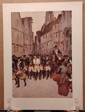 1911 - THE PRISONER IS BROUGHT INTO TOWN - Antique German Book Print Lithograph