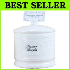 Ceramic Jar with Removable Lid + 365 Positive Thoughts