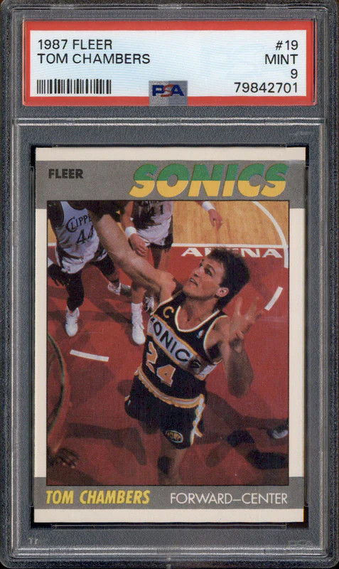 1987 Fleer #19 Tom Chambers PSA 9