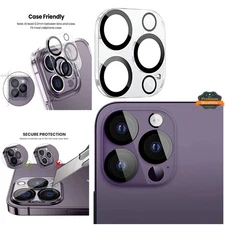 For Apple iPhone 16 Pro Tempered Glass Back Camera Lens Protector Cover