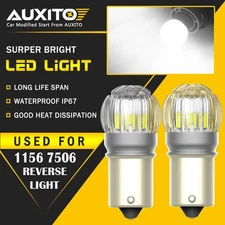 2X AUXITO Super Bright LED 1156 P21W 7506 Reverse Backup Brake Light Bulb 6T EOA