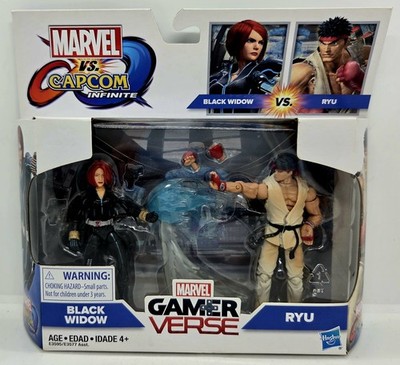 New! Marvel vs. Capcom Black Widow vs. Ryu 2 Pack Action Figure Street Fighter 