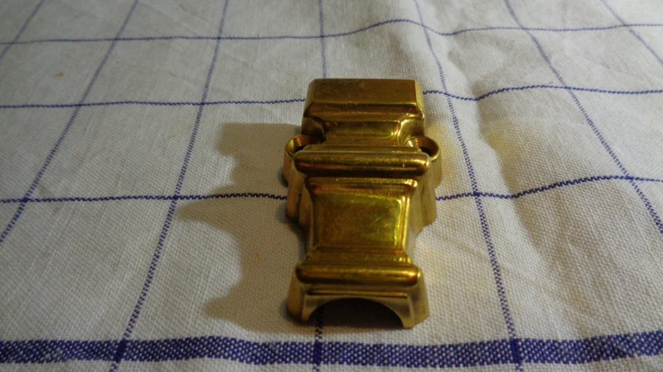 ELEMENT DE CREMONE LAITON 1960 - CHAPITEAU - EMPIRE - POUR BARRE DE 16 mm - C 94 - Photo 3/4