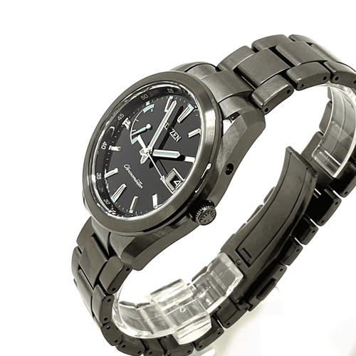 OROLOGIO CITIZEN THE CITIZEN SOLAR AQ1054-59E ACCIAIO INOX QUADRANTE NERO UOMO F/S - Foto 2 di 9