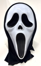 Pre-Owned - Halloween Scream Ghost Face Mask with Hood - Some Dents  Scratches