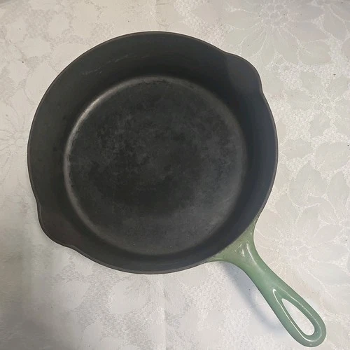 Griswold Large Logo #7 Green Enameled Cast Iron Skillet 701