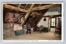 Salem MA-Massachusetts Attic House the Seven Gables Interior Vintage Postcard