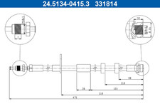 Bremsschlauch Vorderachse für FORD KUGA II TOURNEO CONNECT / GRAND V408