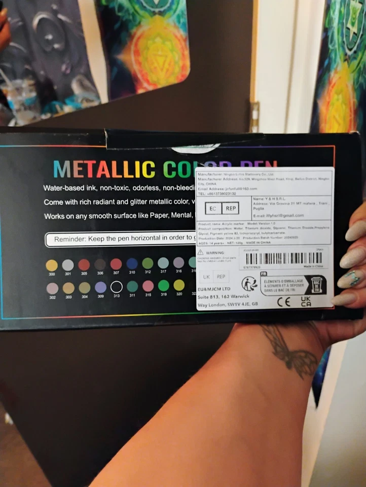 24 canetas coloridas metálicas - Imagem 2 de 2