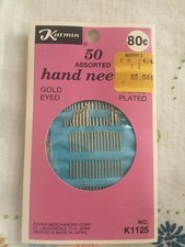 Hand Sewing Needles Package Gold Eyed Nickel Plated by Karmin 43 Needles