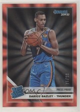 2019 Panini Donruss Rated Rookie Press Proof Red Laser 76/99 Darius Bazley 2p7