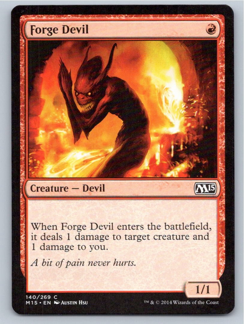 MAGIC: THE GATHERING FORGE DEVIL MAGIC 2015 (M15) 140 COMMON NM A40823 FREE S&H