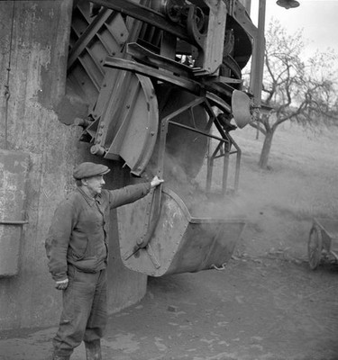 Mine Herznach ore mine workers at the silo 1952 1948 Switzerland Old Photo