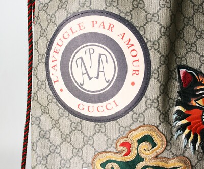 GUCCI キーリング Angry Cat Print GG Supreme 9232gu_gucci_gg_supreme_angry_