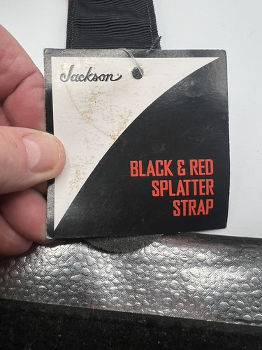 Jackson Splatter Guitar Strap - BLACK/RED, #299-2562-001 - Picture 2 of 3