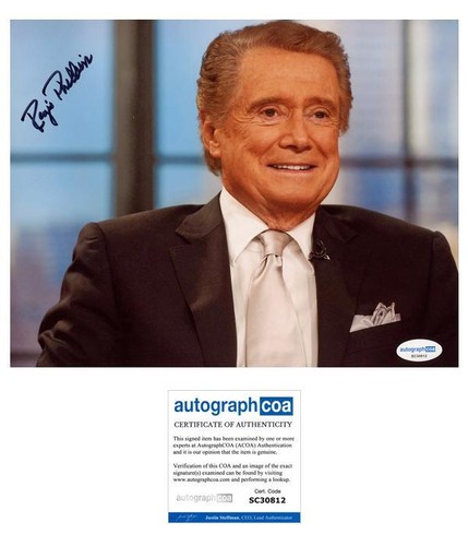 Regis Philbin "Live with Regis & Kelly" AUTOGRAPH Signed 8x10 Photo C ACOA