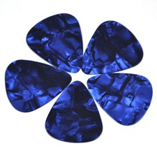 Lots of 100 pcs Thin 0.46mm Guitar Picks Plectrums No Print Celluloid Pearl Blue