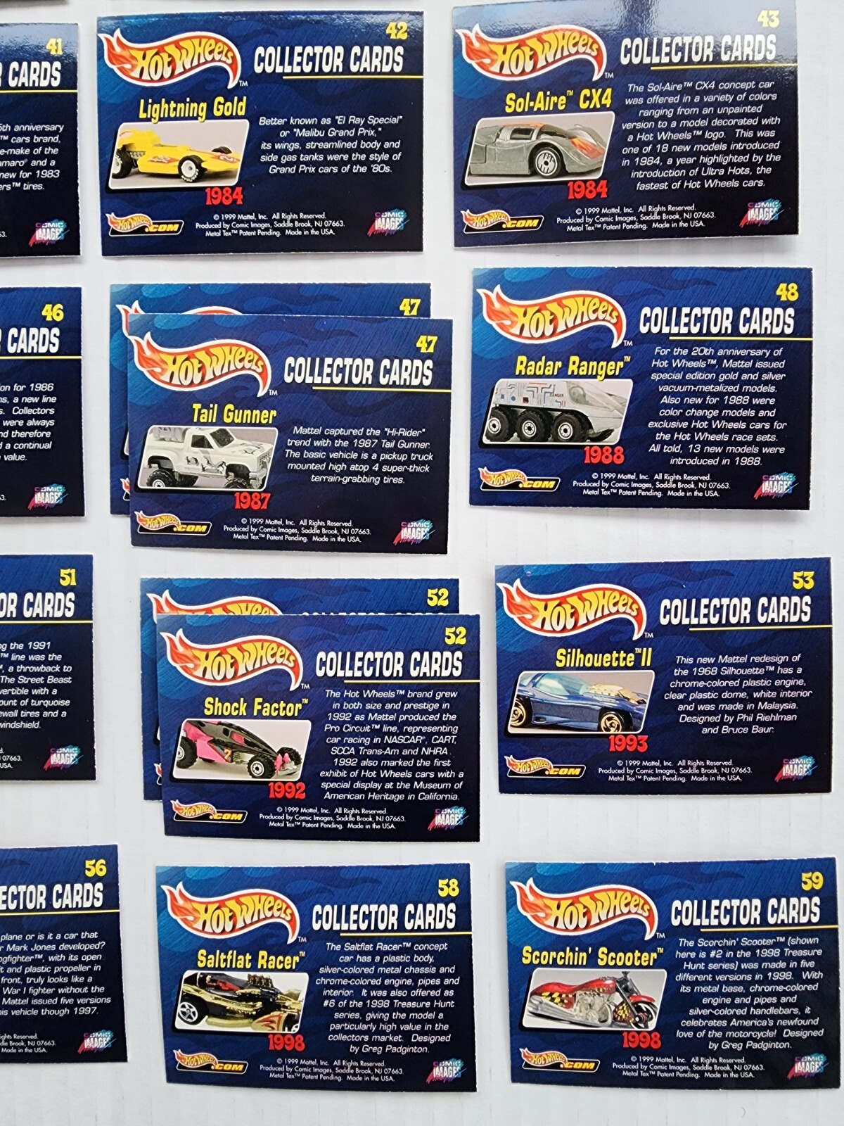 1999 Hot Wheels Collectors Card Set Incomplete Chromium Comic Images Lot READ - Picture 9 of 13