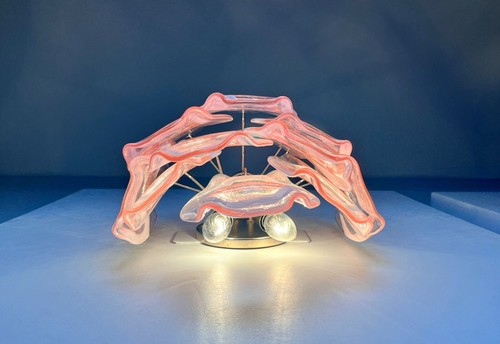 1970’s Pair of Vintage Italian Murano wall lights - 10 pink glasses - Foto 17 di 17