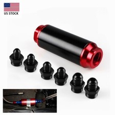 44MM US High FLOW Fuel Filter 250PSI 100 Micron Cleanable  AN6 AN8  AN10 Filting