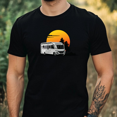 Herren T-Shirt Van Life Camper Adventure Motiv Baumwolle Größe XS bis 5XL