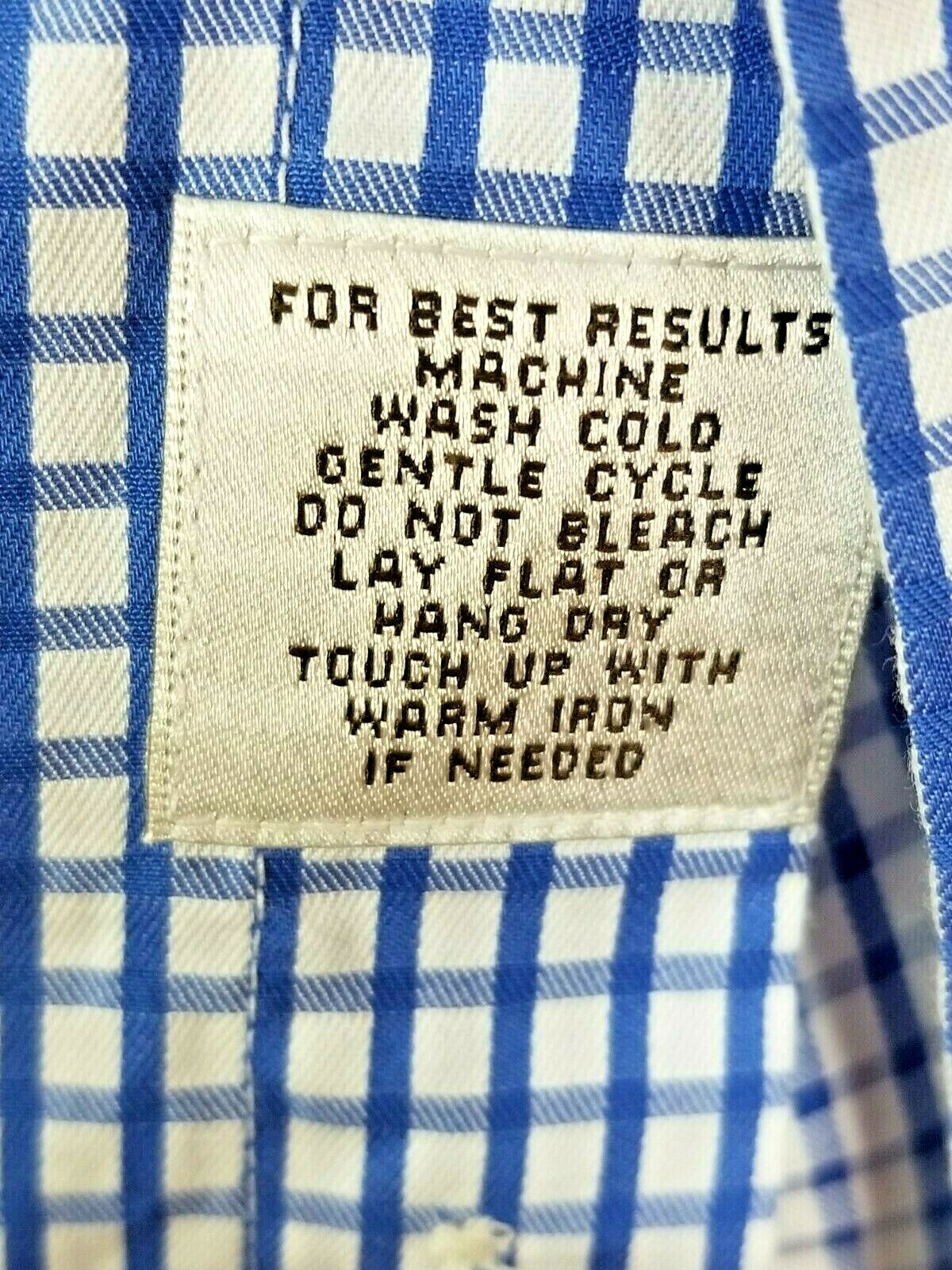 Peter Millar Blue Windowpane  Button Down Dress S… - image 8