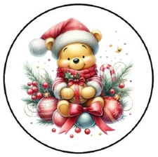 WINNIE THE POOH CHRISTMAS ENVELOPE SEALS LABELS STICKERS PARTY FAVORS