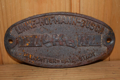 Altes Lokschild Eisenbahn Linke Hofmann Busch Salzgitter Watenstedt 1972,Bahn