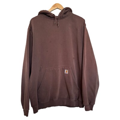 Carhartt Hoodie XL Tall Faded Thrashed Heavyweight Sweatshirt Mens