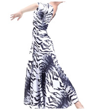 Ballroom Dance Dress Performance Milk Fiber Pattern / Print Dress XL