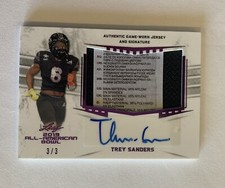 2019 Leaf Metal All American Bowl Trey Sanders Patch/Autograph # 3/3 TCU