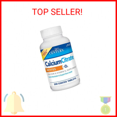 21st Century Calcium Citrate + D3 Petites Coated Tablets 200 ea