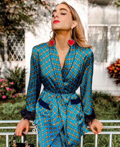 ZARA BLUE PRINT BLAZER KIMONO JACKET COAT WITH FEATHERS SIZE EXTRA SMALL XS NEW image 2