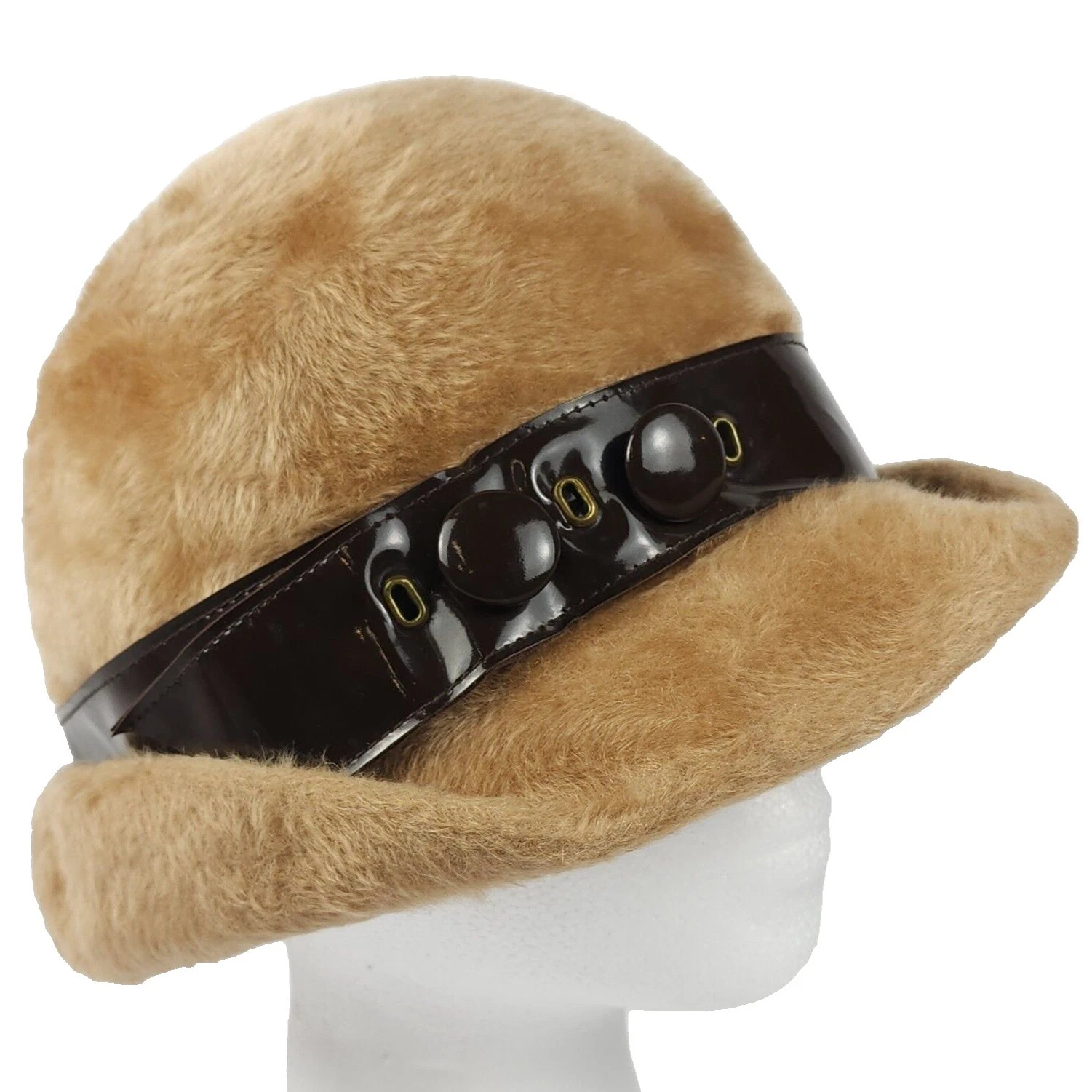 Fur Cloche Sombreros vintage de todos los días para De mujer
