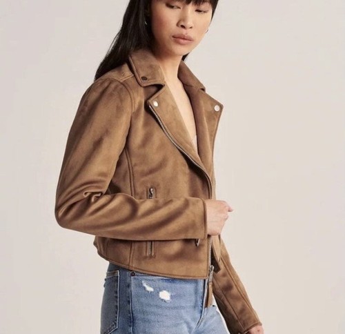 Vegan Suede Moto Jacket*Tan 