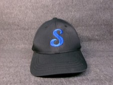 S Logo Hat Cap Strap Back Adjustable Youth Gray Blue Logo Casual Sports Tek